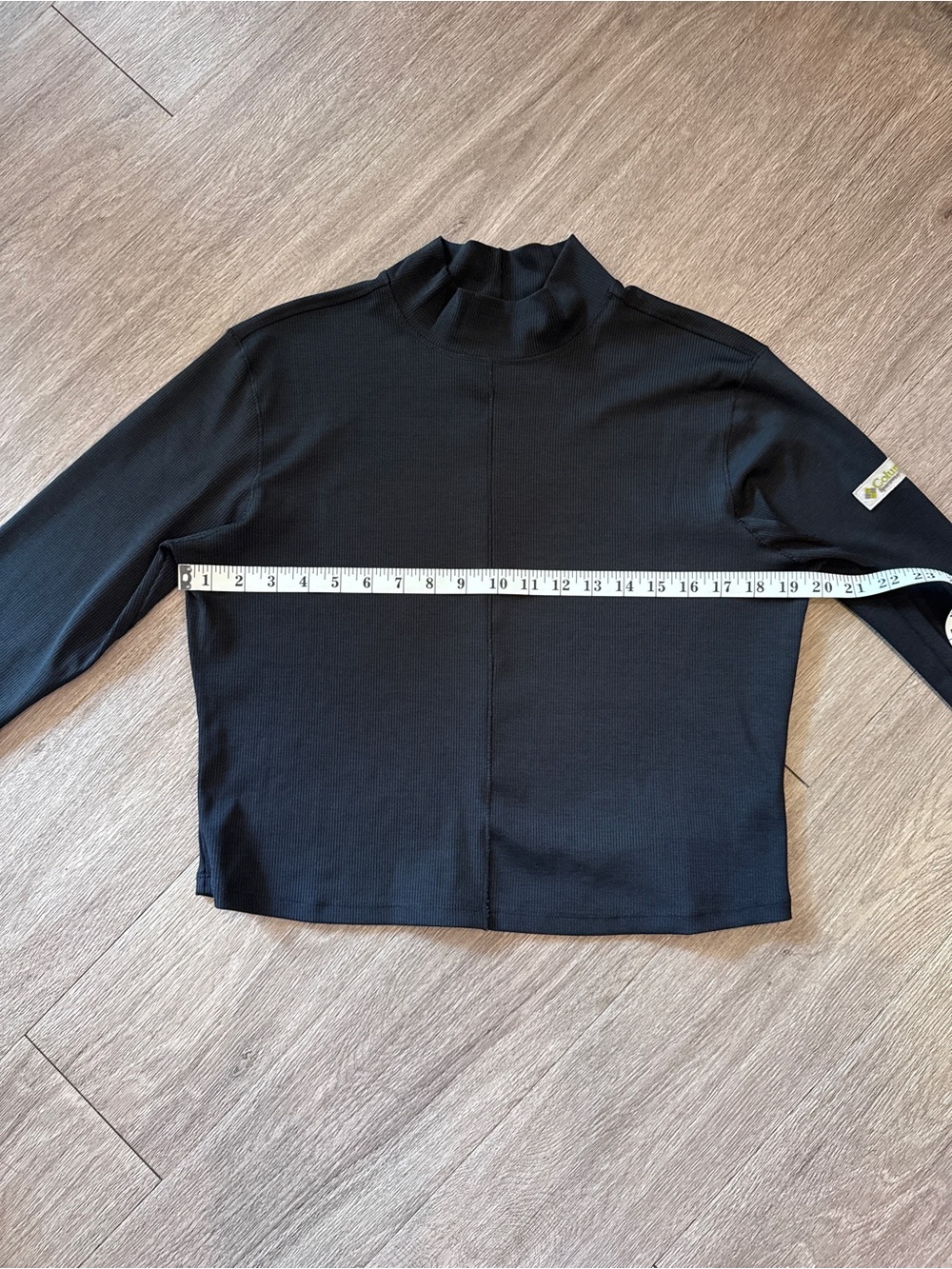 Columbia Black Ribbed Cropped Turtleneck - Picture 7 of 8